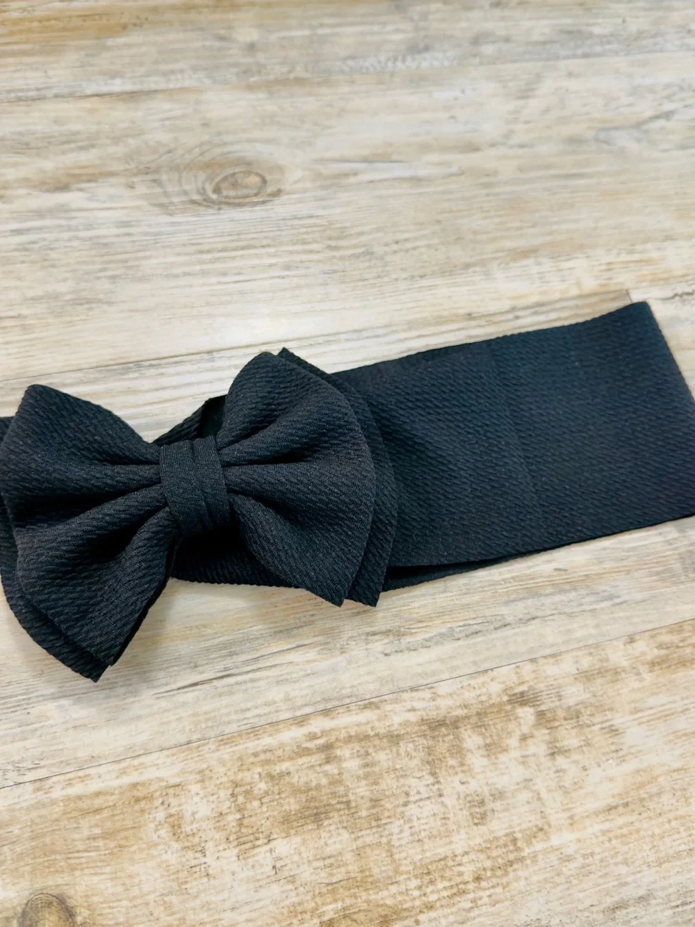 Big Bow Headband Baby Girl 9-12M Black Bullet Fabric